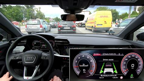 Audi A3 Adaptive Cruise Assist Traffic Jam Assist In A City On