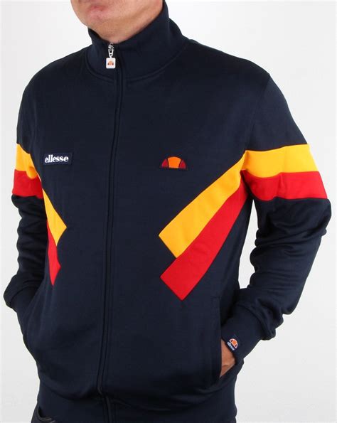 Ellesse Track Top In Navy Orange And Red 80s Casual Classics