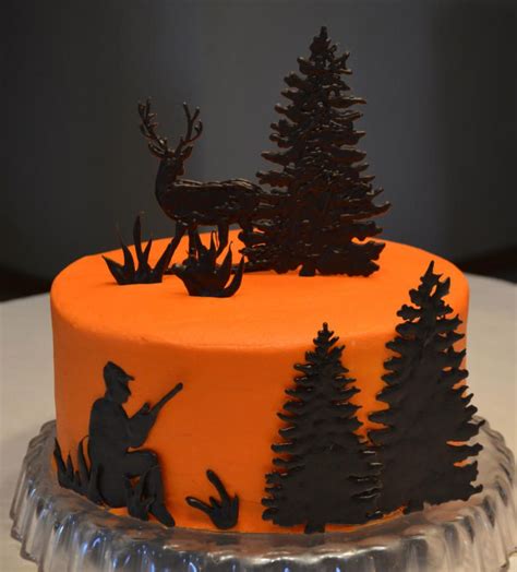 Deer Silouhette Hunting Cake Hunting Birthday Cakes Fall Cakes