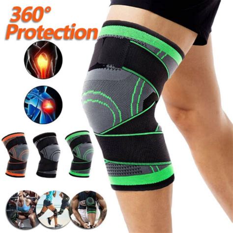 3d Weaving Knee Brace Breathable Sleeve Support Running Jogging Knee Protect Ebay