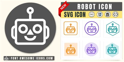 Robot Icon Svg Code — Download Path Html