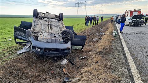 FOTO Trafic rutier oprit pe DN 22 în zona Gura Dobrogei în urma unui