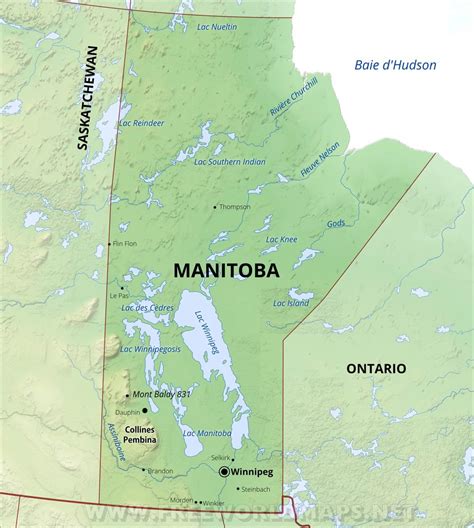 Carte du Manitoba