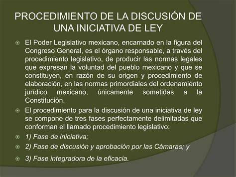 Procedimiento De La DiscusiÓn De Una Iniciativa De Ley Ppt