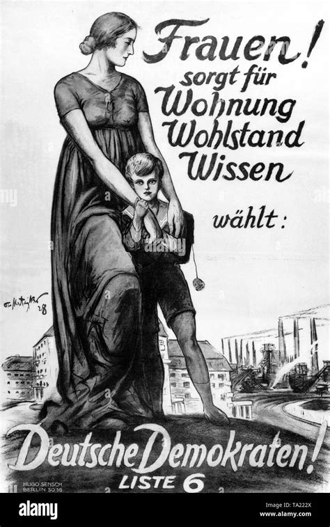 Election Poster Of The German Democratic Party Ddp For The Reichstag