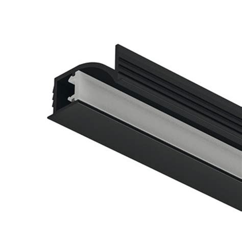 L3000mm X W265mm X H10mm Led Aluminium Recessed Angled Profile Black