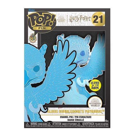 Funko Patronus Albus Dumbledore 10 Cm Harry Potter Pin Badge Blue Kidinn