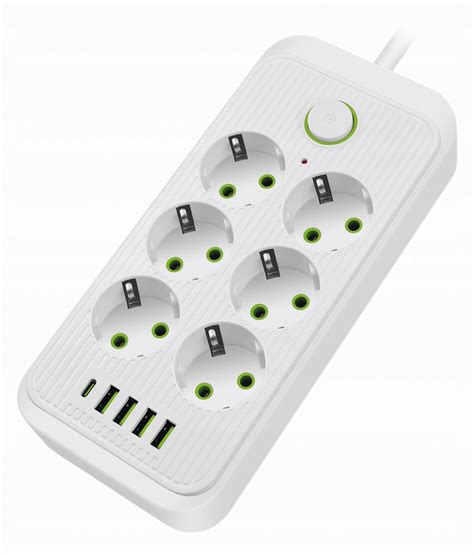 Купить Удлинительный кабель USB-удлинителя X4 +6 розеток 2 м: отзывы ...