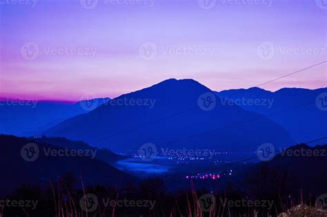 Pink and purple sunset on mountains 2504898 Stock Photo at Vecteezy