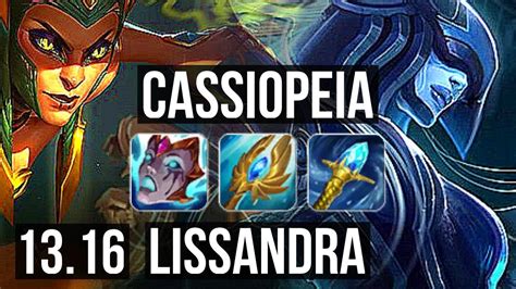 CASSIOPEIA Vs LISSANDRA MID 12 0 2 Quadra 6 Solo Kills Legendary