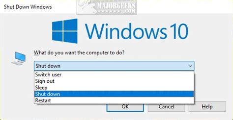 How To Restart Shut Down Sleep Switch User Log Off Or Sign Out On
