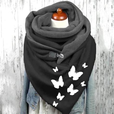 Charpe Triangle Femme T Te De Mort En Polaire Foulard Automne Hiver