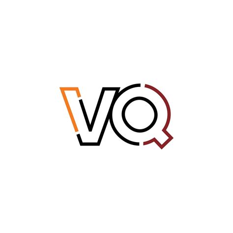 Abstract Letter Vq Logo Design With Line Connection For Technology And