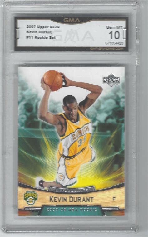 Kevin Durant Upper Deck Rookie Set Graded Gma Gem Mint