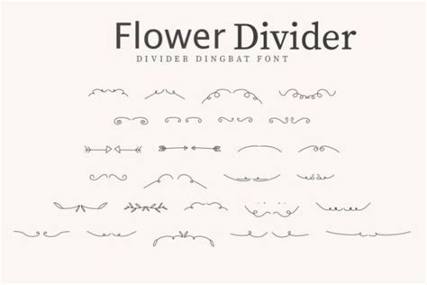 Flower Divider Font By Craftedtype Studio · Creative Fabrica