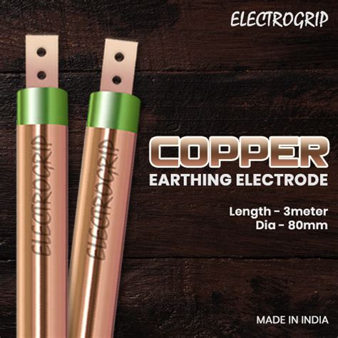 Electrogrip Mm Meter Pure Copper Earthing Electrode Electrogrip