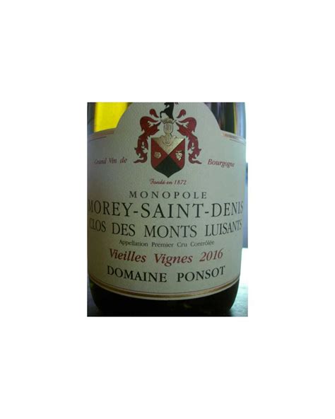 Morey Saint Denis Blanc Er Cru Clos Des Monts Luisants Dom Ponsot