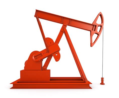 Premium Photo Red Oil Rig On Isolated White Background 3d