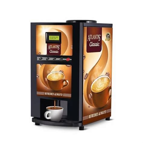 Stainless Steel Atlantis Classic 4 Lane Tea Coffee Vending Machine For