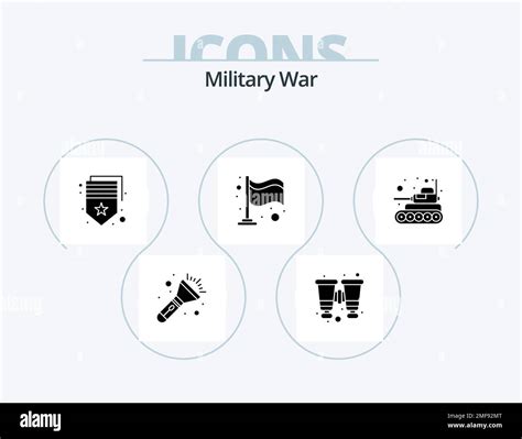 Military War Glyph Icon Pack Icon Design Tank Fight Arm War Army