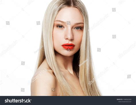 Beauty Fashion Model Portrait Shiny Blonde Stock Photo Shutterstock