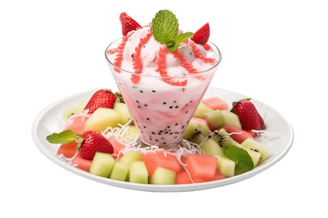 ai généré falooda sur assiette avec transparent Contexte ai 36289649 PNG