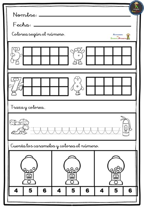 Fichas Matemáticas Para Preescolar Imagenes Educativas