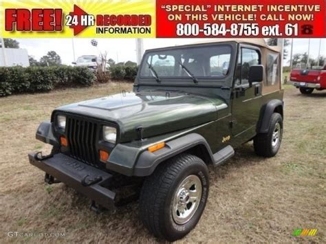 1995 Moss Green Pearl Jeep Wrangler S 4x4 61113155 Photo 13 Car Color Galleries