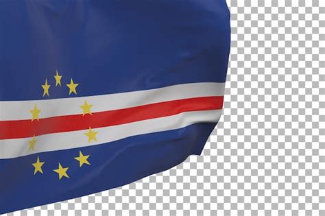 Bandeira De Cabo Verde Isolada Bandeira Ondulante Bandeira Nacional