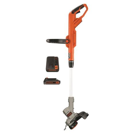 Blackdecker 20 Volt Max 12 In Straight Cordless String Trimmer With Edger Capability Battery