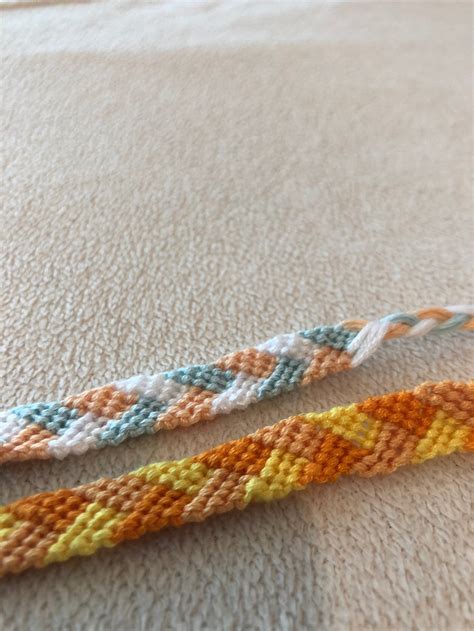 Braided Stitch Colored Friendship Bracelets Etsy