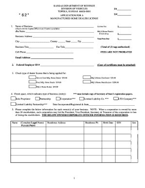 Fillable Online Ksrevenue Kansas D B Form Fax Email Print Pdffiller