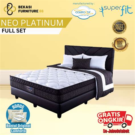 Jual 1 Set Kasur Springbed COMFORTA SuperFit Neo Platinum FULLSET