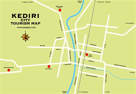 Map Of Kediri Regency - Tourism Map Of Kediri