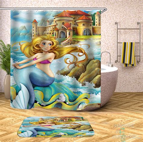 Mermaid Shower Curtain Collection Shower Of Curtains Tagged The