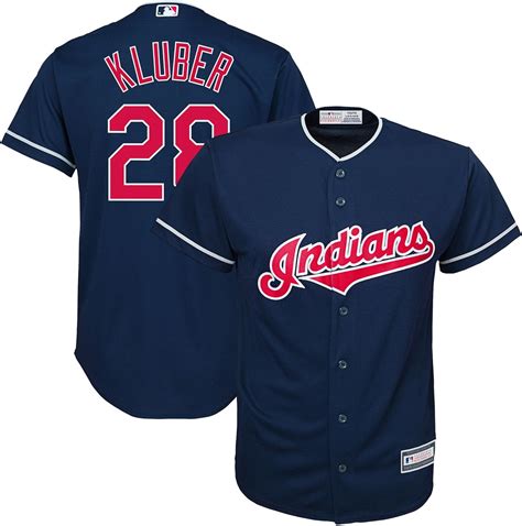 Majestic Corey Kluber Cleveland Indians Mlb Youth Navy Blue