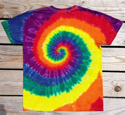 Rainbow Tie Dye Tshirt Adult Sizes S M L Xl Xxl 3xl Hippie Etsy