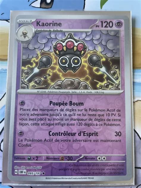 CARTE POKÉMON KAORINE Reverse 095 197 EV03 Flammes Obsidiennes FR Neuf