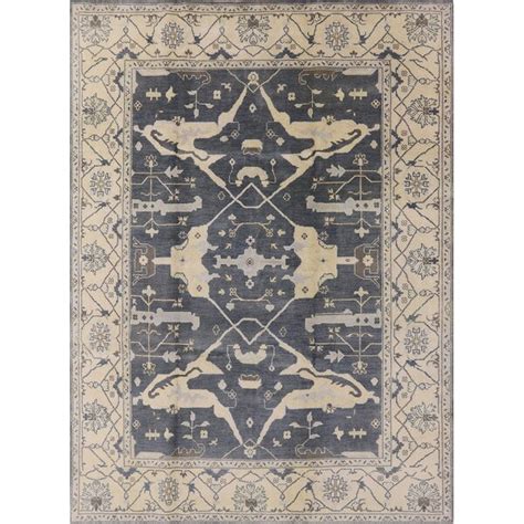 Bungalow Rose Machine Woven Power Loomed Navy Blue Ivory Rug Wayfair