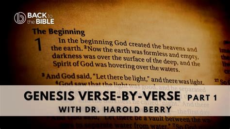 Getting Started - Genesis Verse-by-Verse Part 1