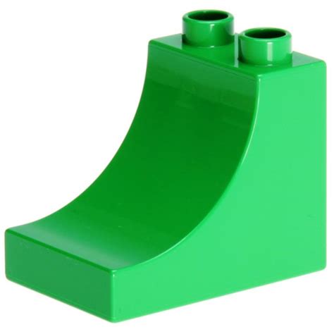 LEGO Duplo Brick 2 X 3 X 2 With Curve 2301 Bright Green DECOTOYS