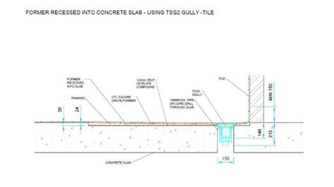 Floor Construction Sections Recessed Into Concrete Slab On The Level