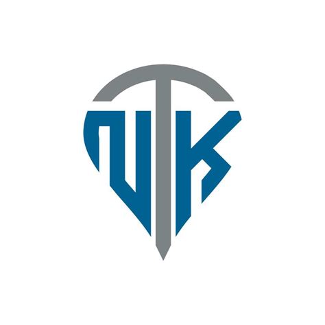 Ntk Letter Logo Design Ntk Creative Monogram Initials Letter Logo
