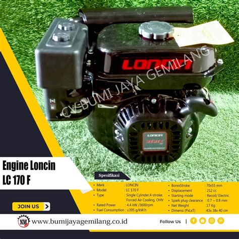 Jual MESIN PENGGERAK SERBAGUNA ENGINE LONCIN LC 170 F Shopee Indonesia