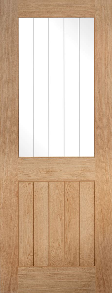 Internal Door Oak Belize With Clear Glass Doorphoria