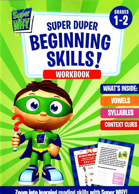 Super Why Super Duper Beginning Skills Grades 1 2 Workbook Ebay