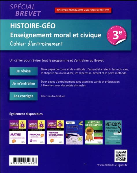 Histoire Géographie Enseignement Moral Et Civique 3e Cahier D