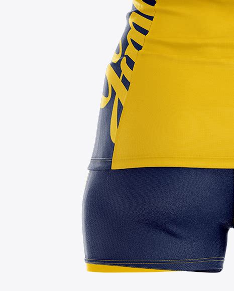 577 Mens Rugby Kit With V Neck Jersey Mockup Back View Yellowimages