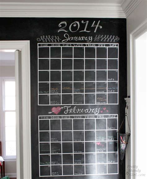 DIY Chalkboard Calendar - Pretty Handy Girl