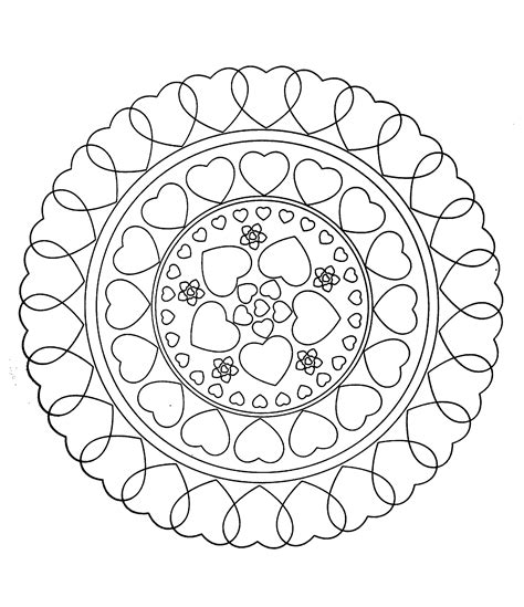 Love Mandala Coloring Pages at GetColorings.com | Free printable colorings pages to print and color